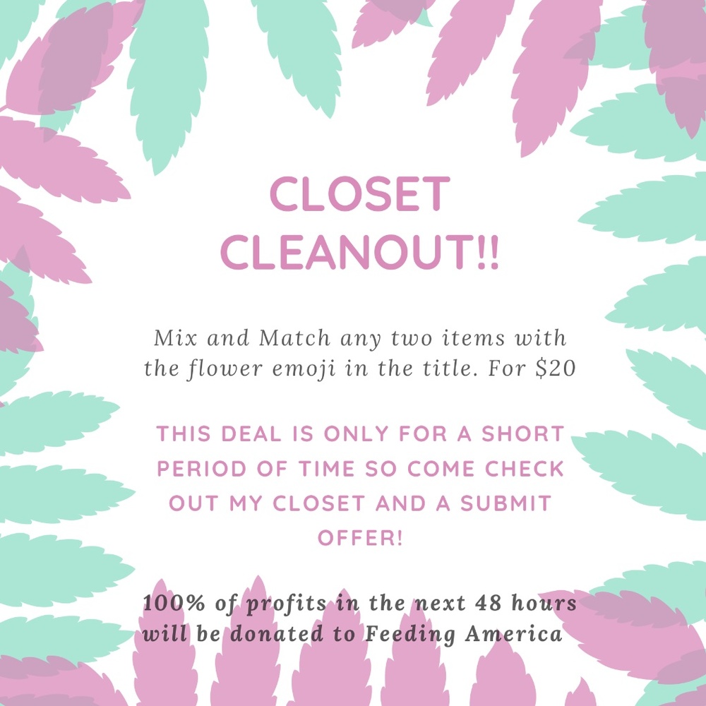 🌼🌼🌼🌼🌼CLOSET CLEANOUT SALE